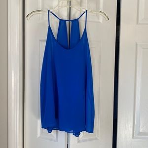 Cobalt Blue Racerback Tank Top, size medium